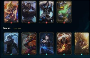 Conta lol baratinha 88 champs tem chroma da quyana tbm - League of Legends