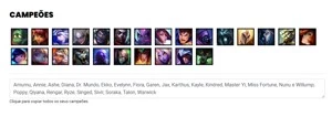 Conta smurf diamante 3 (61% winrate) com 1950 de RP - League of Legends LOL