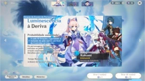 AR 52 2 PERSONAGENS 5* + ARMA 5* 4800 GEMAS 15 TIROS GRATIS - Genshin Impact