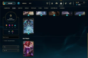 Unranked com 35 Champs e 9 Skins - League of Legends LOL