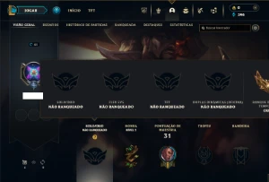 Unranked com 35 Champs e 9 Skins - League of Legends LOL