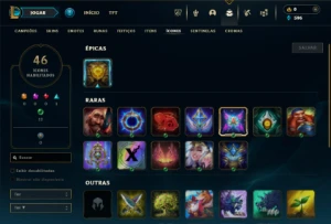 Unranked com 35 Champs e 9 Skins - League of Legends LOL