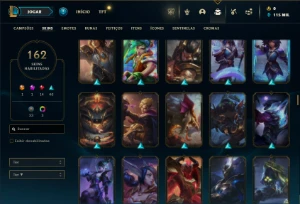Unranked com TODOS os champs e 162 Skins ( MAIN ADC ) - League of Legends LOL