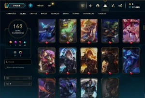 Unranked com TODOS os champs e 162 Skins ( MAIN ADC ) - League of Legends LOL