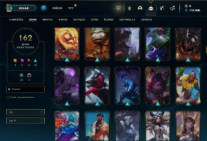 Unranked com TODOS os champs e 162 Skins ( MAIN ADC ) - League of Legends LOL