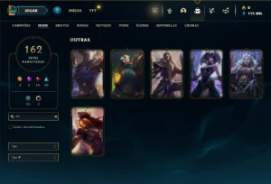 Unranked com TODOS os champs e 162 Skins ( MAIN ADC ) - League of Legends LOL
