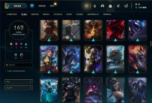Unranked com TODOS os champs e 162 Skins ( MAIN ADC ) - League of Legends LOL