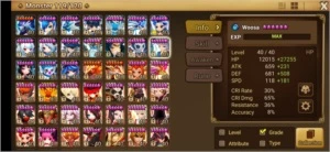 #312 ChunLi Light+Dark Rica Laika Taranys - Summoners War