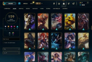 Prata 3 com TODOS os champs e 129 Skins - League of Legends LOL