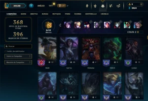 Prata 3 com TODOS os champs e 129 Skins - League of Legends LOL