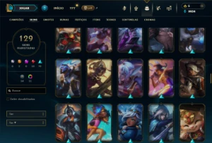 Prata 3 com TODOS os champs e 129 Skins - League of Legends LOL