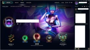 Conta Platina3, 231skins, 10pag runa, 26sentinelas,88icones - League of Legends LOL