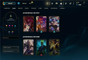 Unranked com 35 Champs e 6 Skins - League of Legends LOL