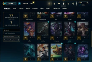 Unranked com 35 Champs e 6 Skins - League of Legends LOL