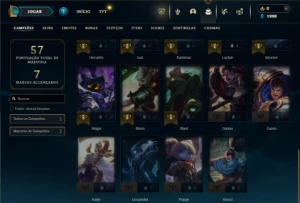 Unranked com 35 Champs e 6 Skins - League of Legends LOL