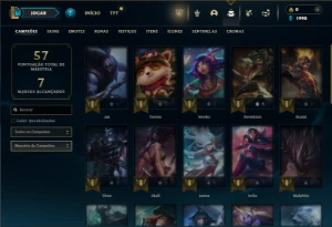 Unranked com 35 Champs e 6 Skins - League of Legends LOL