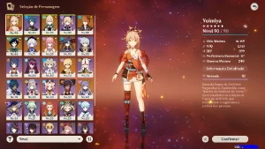 conta ar 56 Yae Miko + Yoimiya com arco assinatura - Genshin Impact