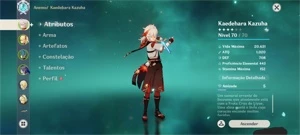 CONTA KAZUHA + ASSINATURA - Genshin Impact
