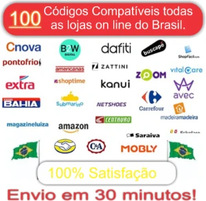 100 Codigos de Barras ean13 Todas as Lojas do Brasil