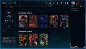 Conta Lol 2014 (3 Skins Vitoriosas e 70 Skins) - League of Legends