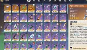Conta genshin AR57 10T5 Raiden BIS Yelan BIS E + - Genshin Impact