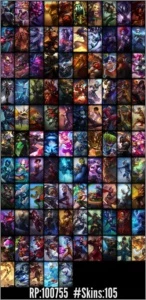 Conta LOL prata 1, 105 skins 10 pages de runa - League of Legends