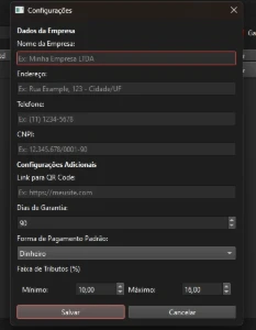 Sistema de Gestão de Vendas e Garantias + Gerador de Recibos - Outros