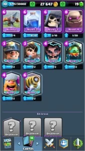CLASH ROYALE NVL10 ARENA 9 COM 6 LENDARIAS
