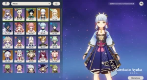 Ar 54 Ayaka,Yae Miko,Venti,Andarilho + 3 Armas 5 Estrelas - Genshin Impact