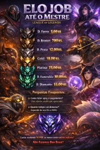 🚀 Elo Job Até O Mestre | Suba De Elo Hoje  - League of Legends LOL