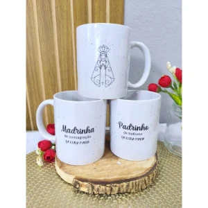 Kit Canecas ou Xícaras e Caixa MDF 24 cm - Artesanato e Personalizados
