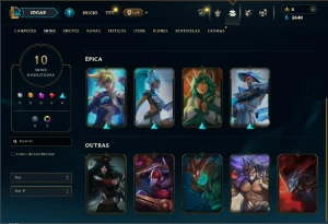 Bronze 2 com 55 Champs e 10 Skins - League of Legends LOL