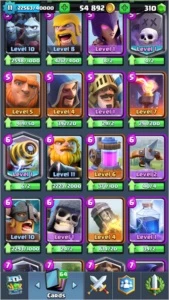 CONTA CLASH ROYALE LVL 11