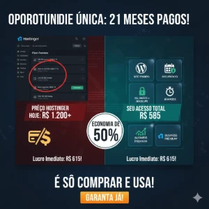 [REPASSE ÚNICO] 21 Meses de Hostinger Business Premium –