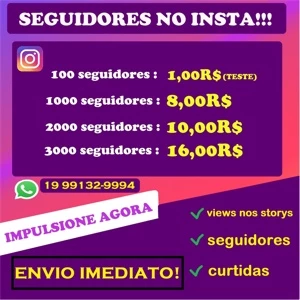 **PROMOÇÃO** SEGUIDORES INSTAGRAM  (MELHOR PREÇO) - Redes Sociais