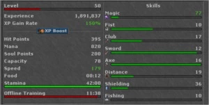 ED 570+ Loyalty  35%, ML 106, - Tibia