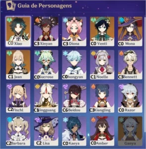 Conta Genshin Impact Xiao + Lança 5*