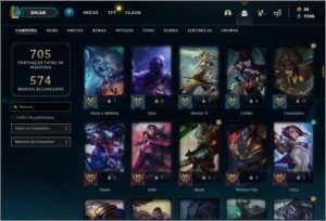 Conta diamante 4 com TODOS os champs e 242 skins ( MAIN JG ) - League of Legends LOL