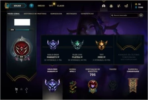 Conta diamante 4 com TODOS os champs e 242 skins ( MAIN JG ) - League of Legends LOL