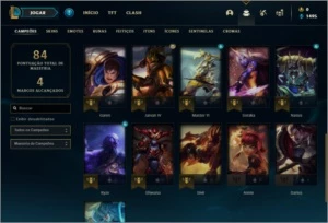 Conta platina 4 com 4 skins e 26 champs - League of Legends LOL