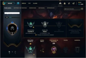 Conta platina 4 com 4 skins e 26 champs - League of Legends LOL
