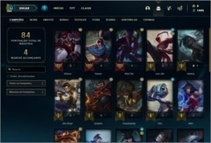 Conta platina 4 com 4 skins e 26 champs - League of Legends LOL