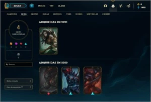 Conta platina 4 com 4 skins e 26 champs - League of Legends LOL