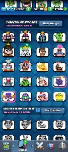 Clash Royale nível 42 com 8 evoluções e algumas elite.
