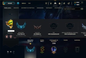 Platina 3 com 120 Champs e 89 Skins + 2000 RP ( TOP / JG ) - League of Legends LOL