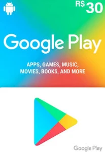 Gift Card Play Store R$ 30,00 Entrega Imediata - Gift Cards