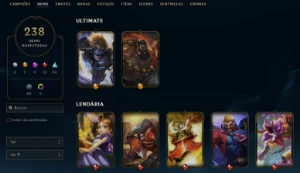 Conta League of Legends Full Acesso - 146 Champs e 238 Skins LOL