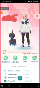 Conta pokemon Go lvl 37