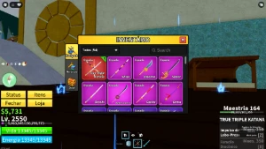 Conta com TTK, fruta mitica e rifle acido e bazuka - Roblox