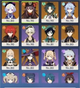 Conta END GAME com muitos personagens 5* e constelações - Genshin Impact
